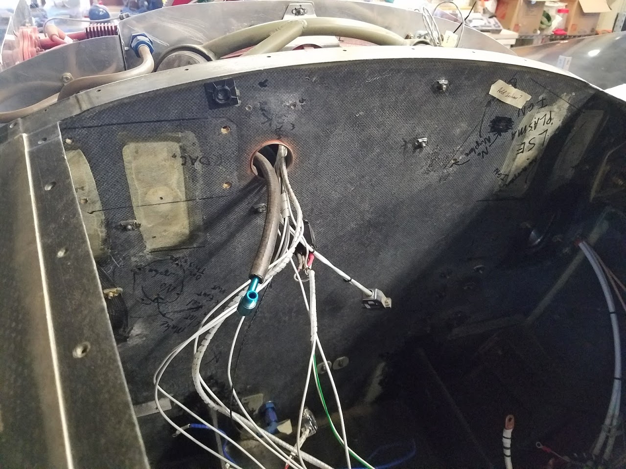 Rear of firewall after removing final piece of hardware