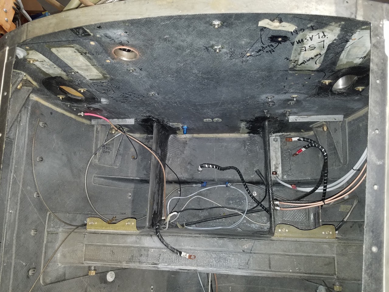 Fuel bay - wiring removed